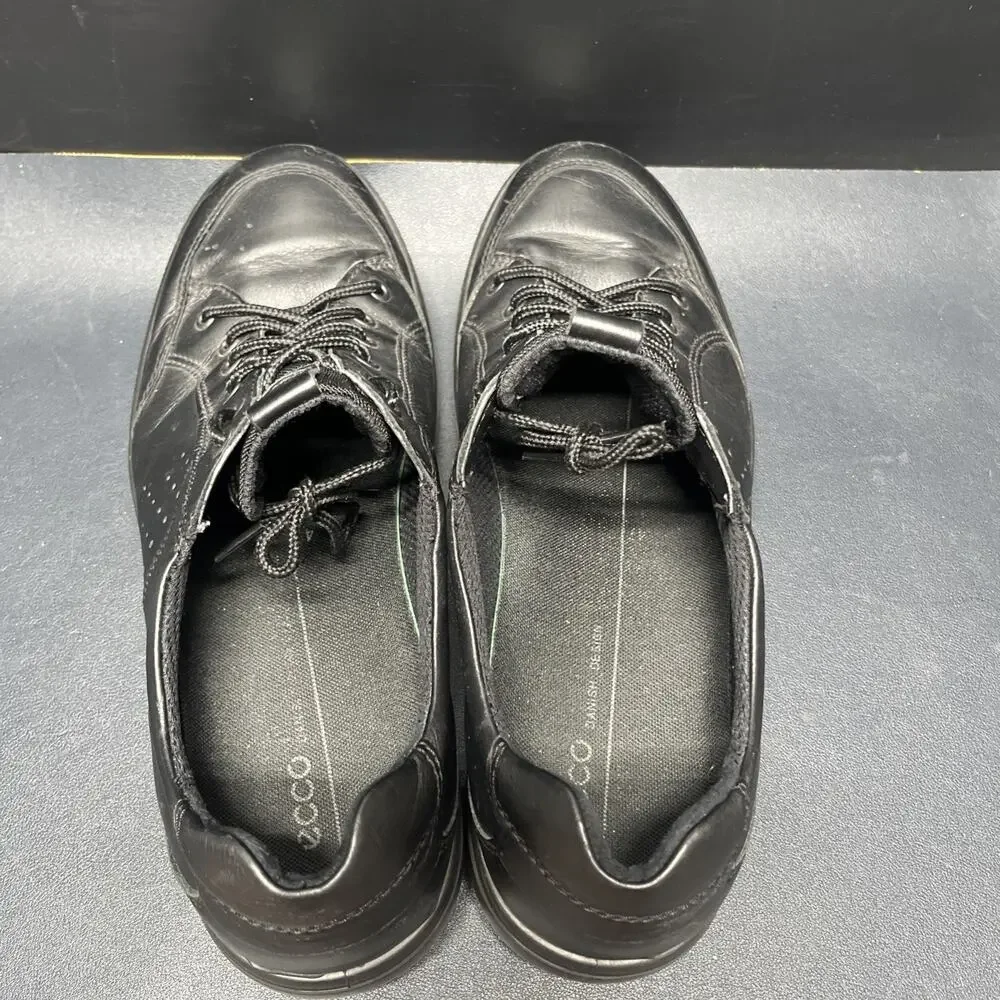 Ecco Men's Soft Classic Lace Sneaker Black Leather EU 47 Size 13 US